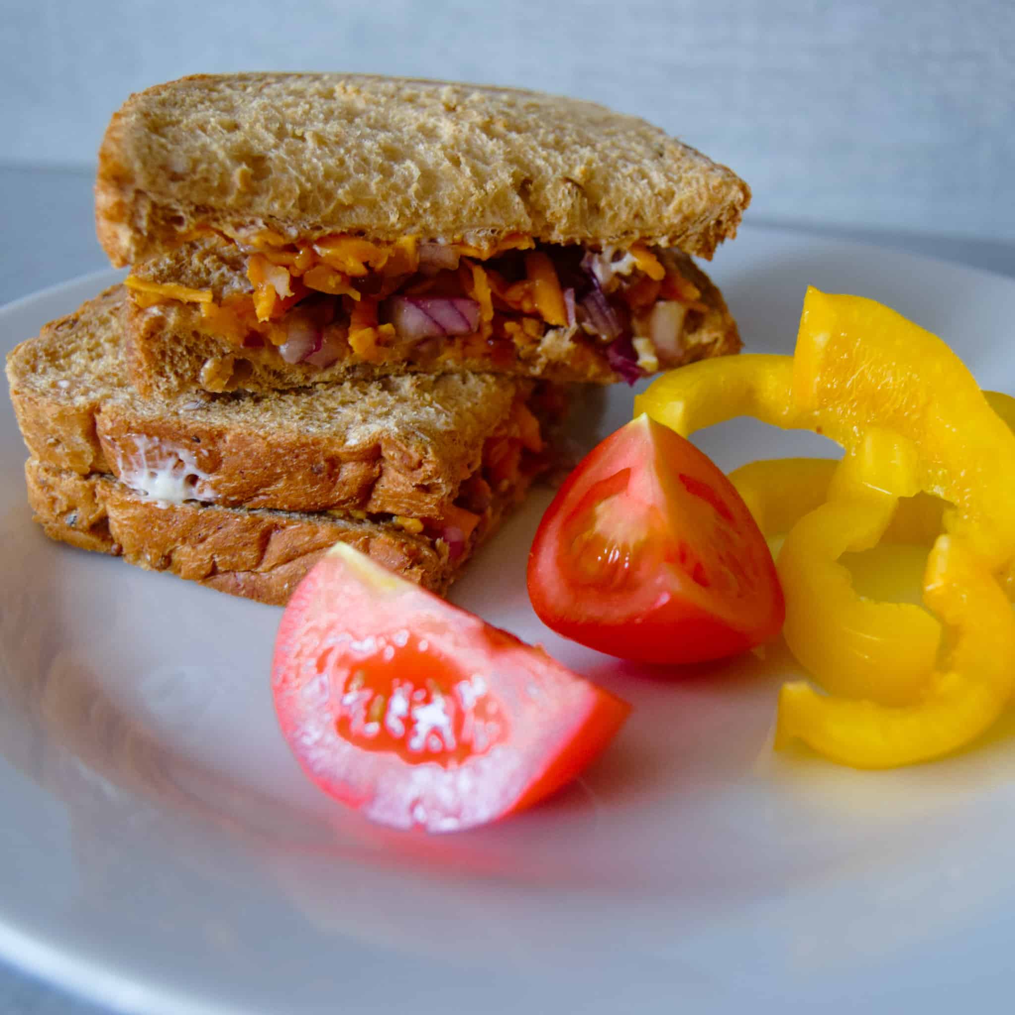 Cheddar and Onion Ploughman's Sandwich