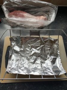 wire rack and pork loin