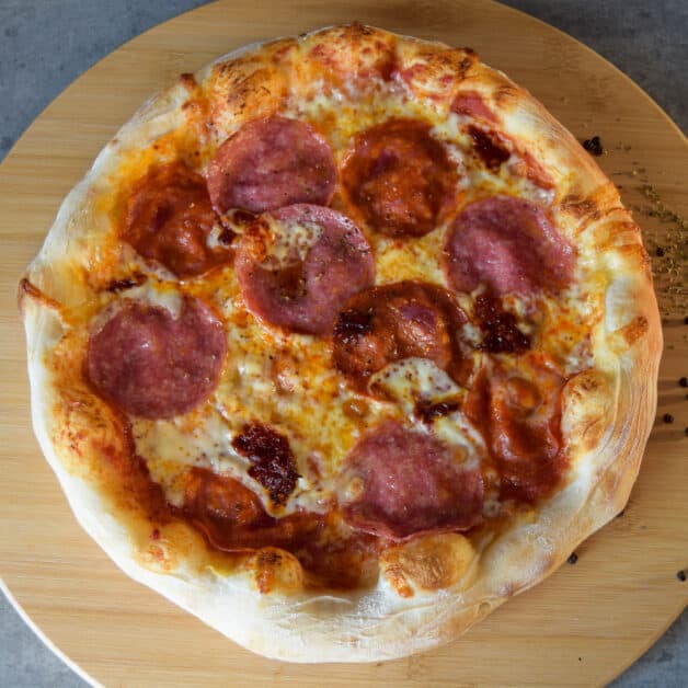 tasty rustic nduja pizza crusty base