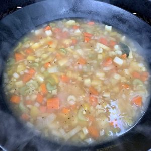 Vegetables and stock