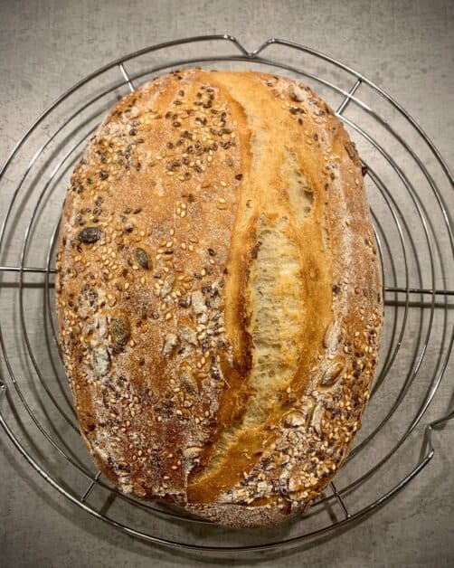 sourdough in the working day baked