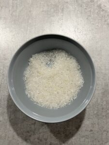 clear water for rice once rinsed