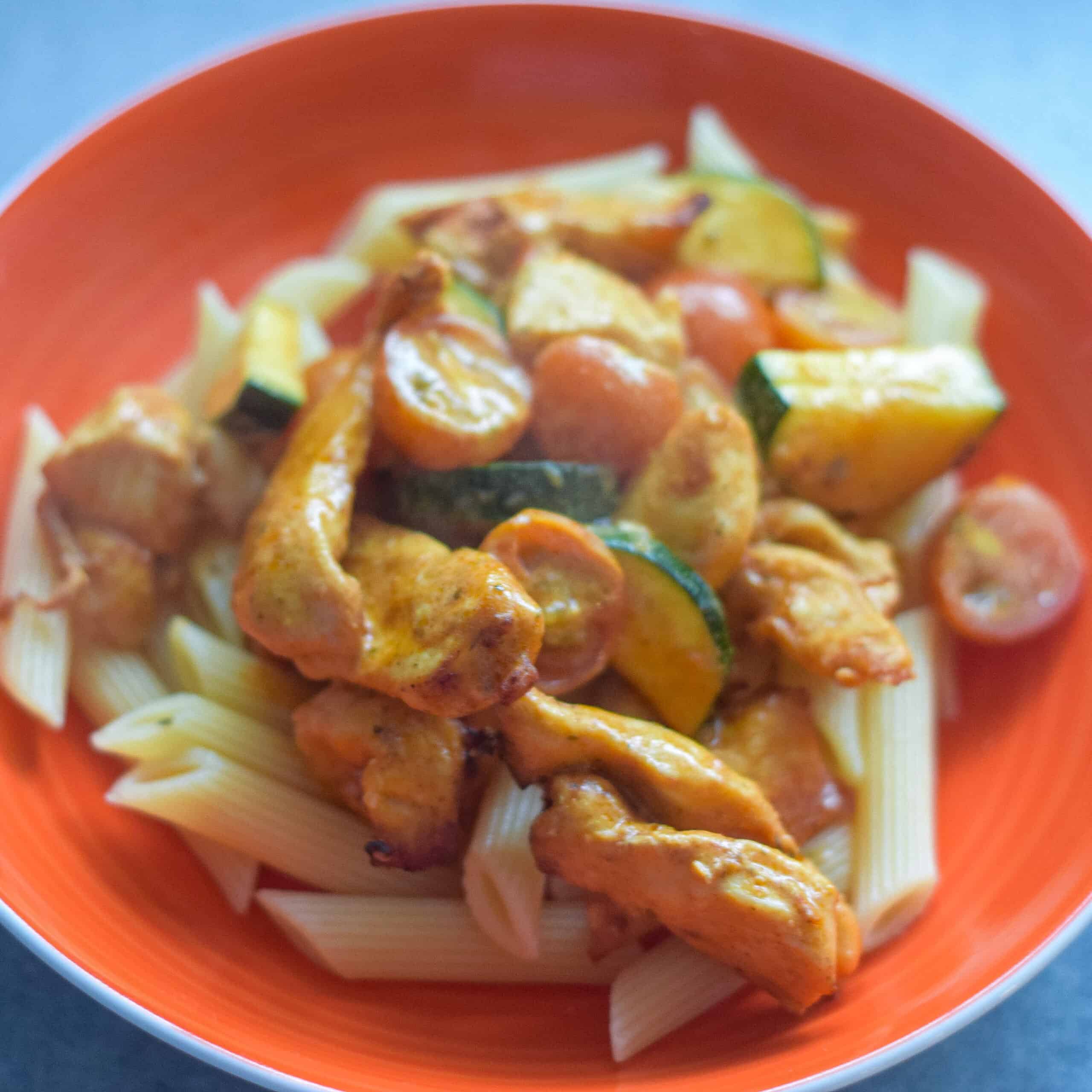 chicken and pesto pasta