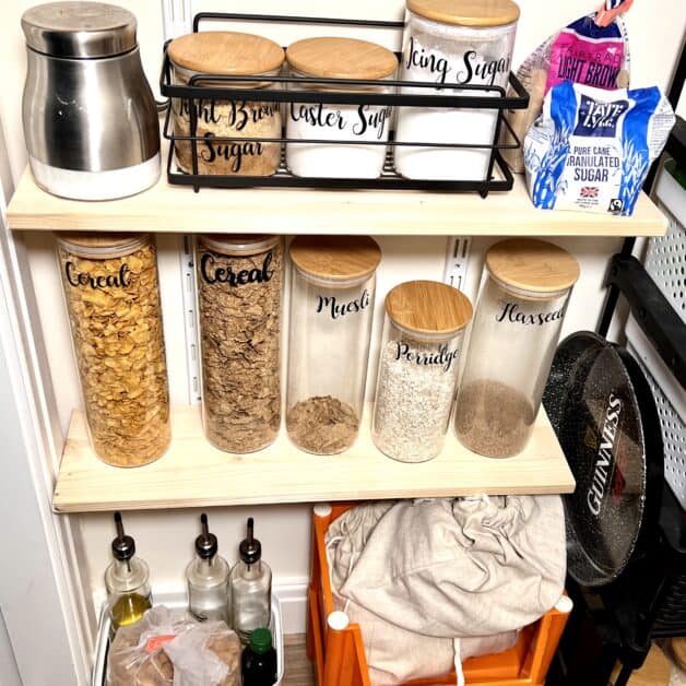 Downsizing a kitchen - shelving under stairs