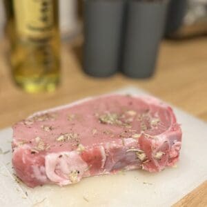 raw Pork Chop for pork and apple sauce