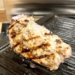 Pork Chop with home made apple sauce
