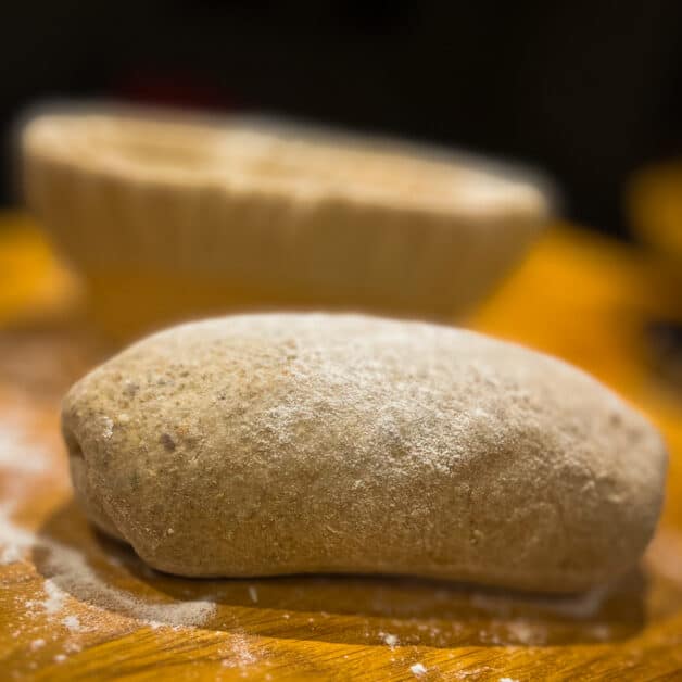 Maple Syrup Rye Sourdough Bread rye and maple syrup bread shape and add to banneton