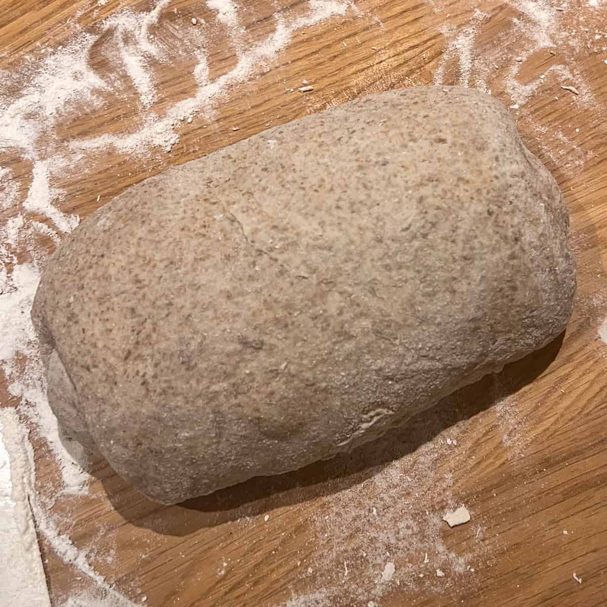 rye sourdough on bench