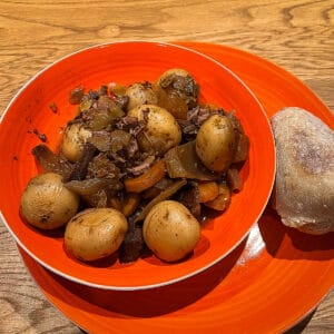 Peppered steak casserole beef hotpot