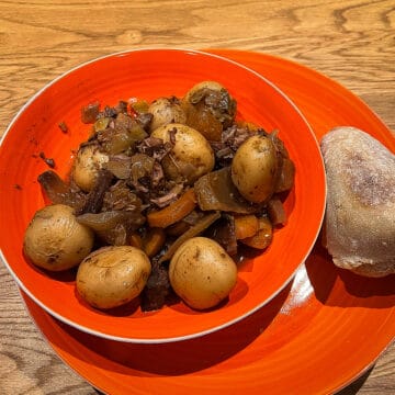 Peppered steak casserole beef hotpot
