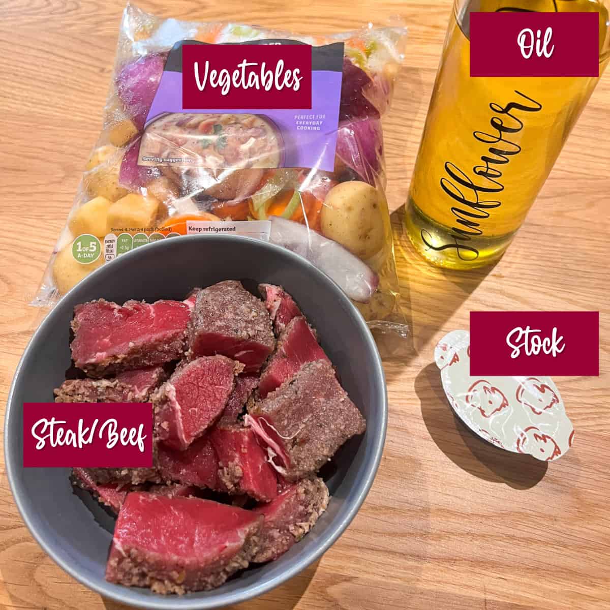 peppered steak casserole ingredients list