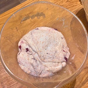 stretch and fold cranberry sourdough mix