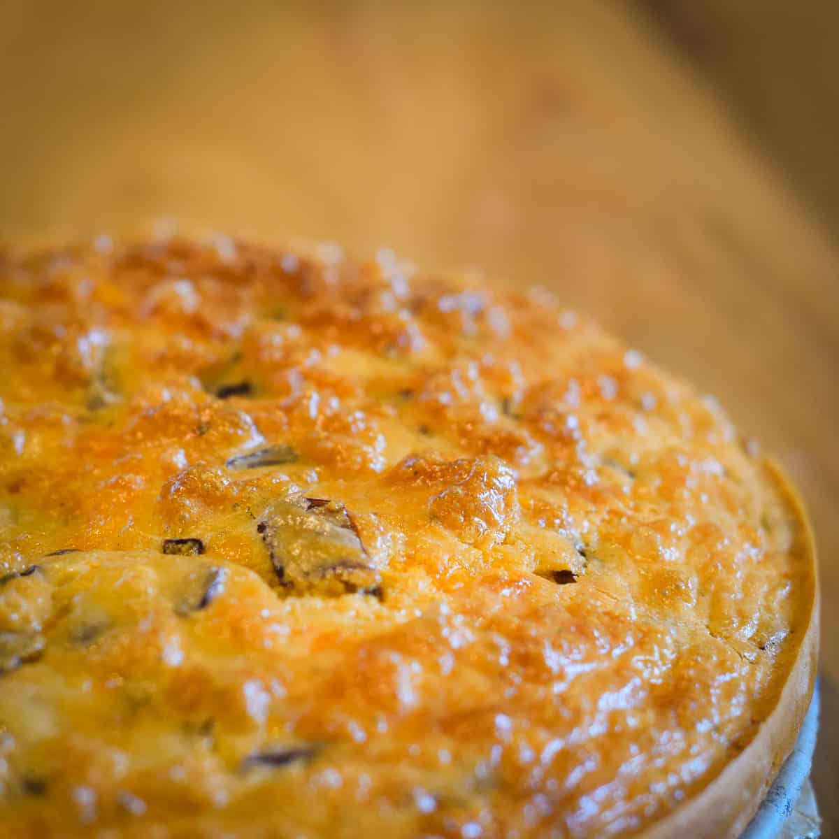 crustless quiche close up
