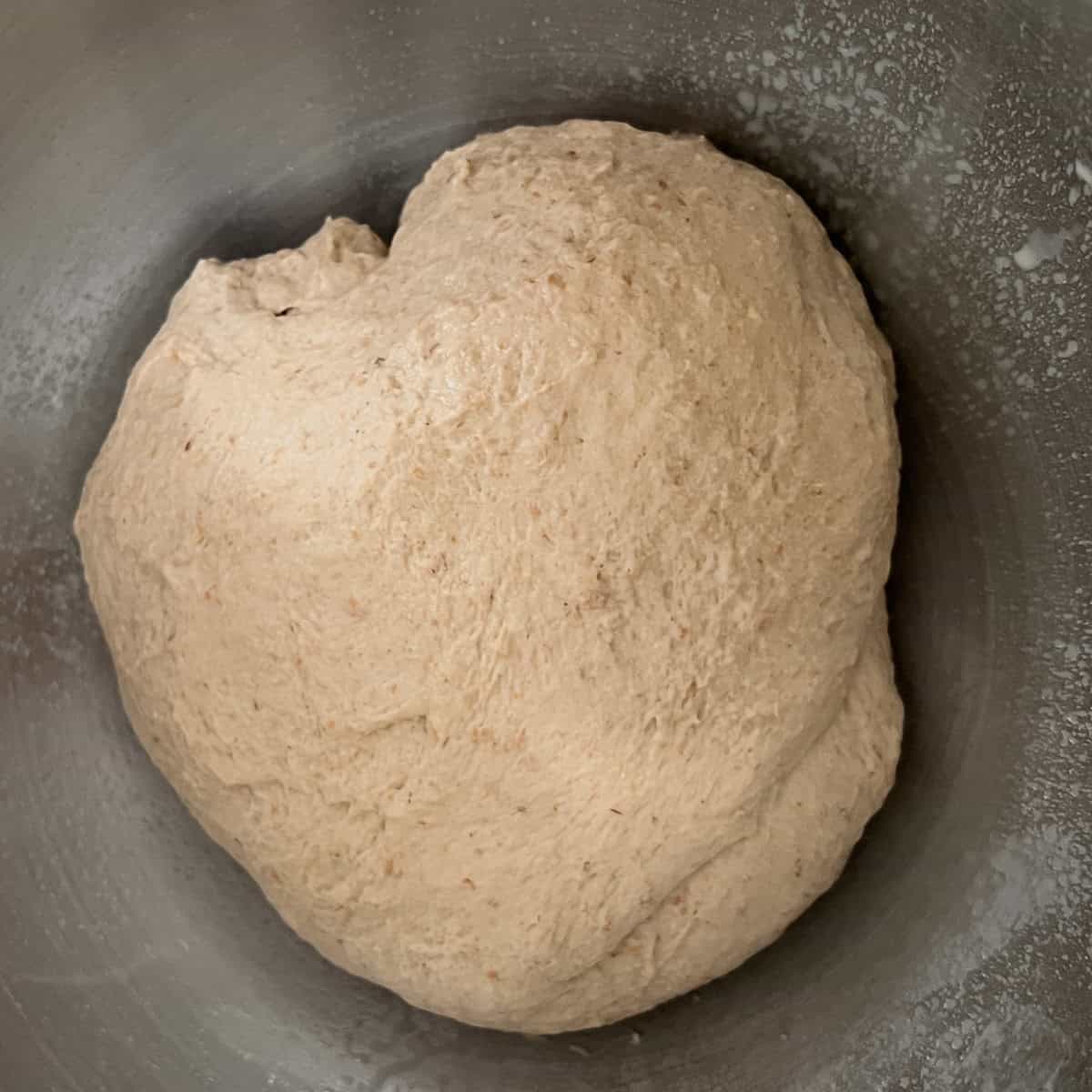 Mixed dough ready to prove.