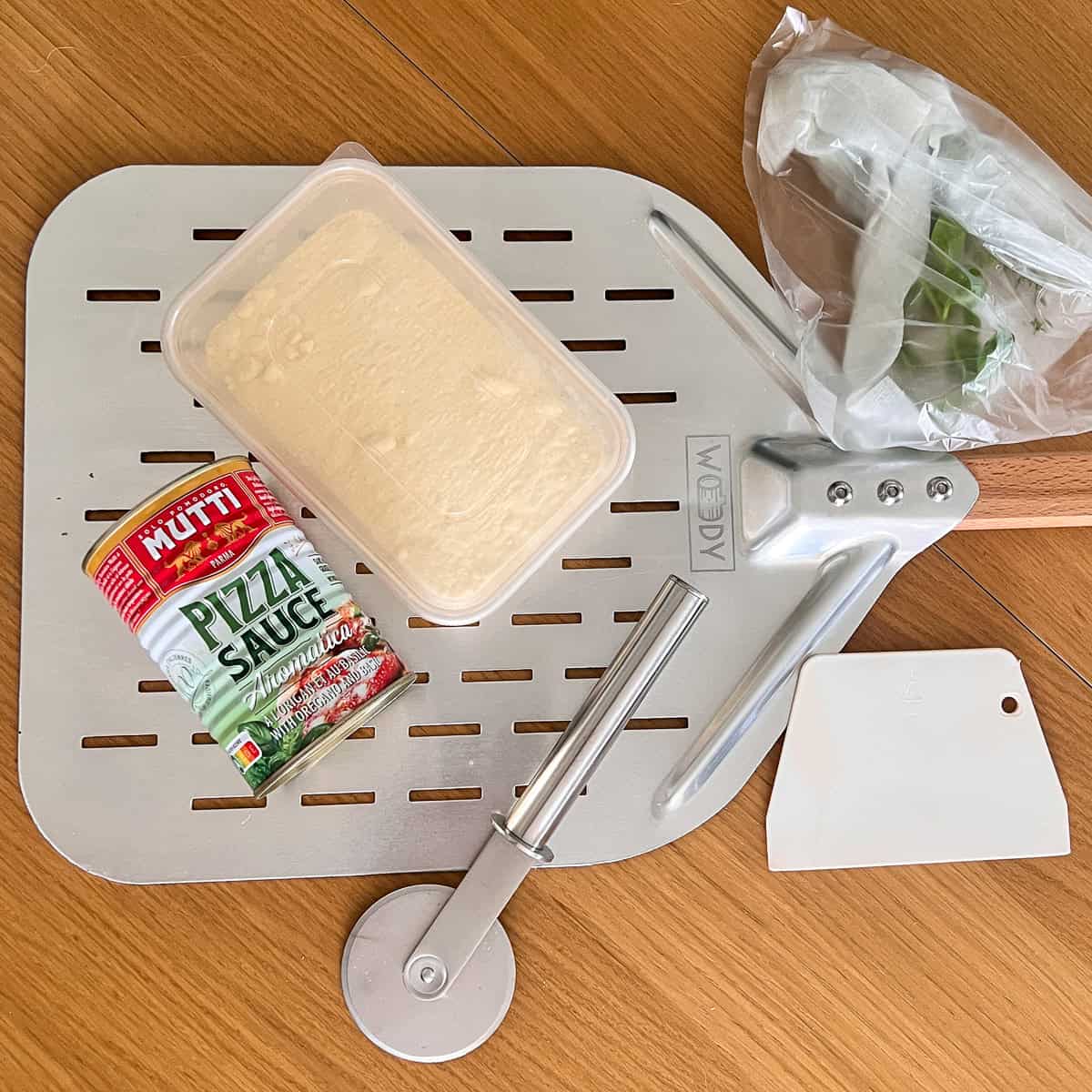 Essential accessories for a pizza party.