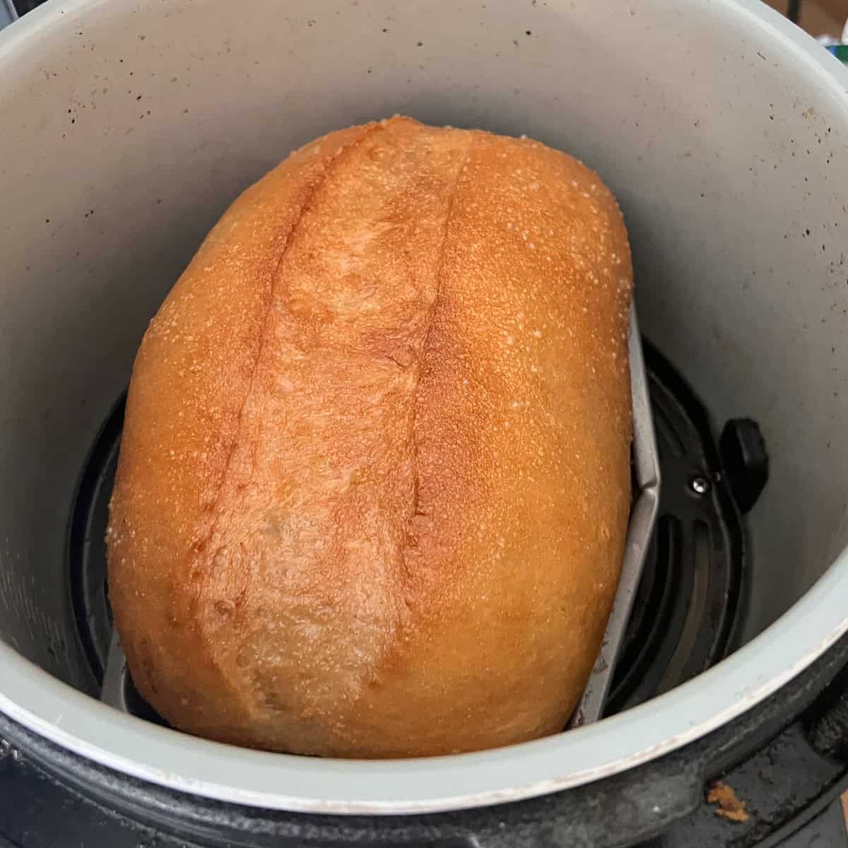 Baked loaf from Ninja air fryer.