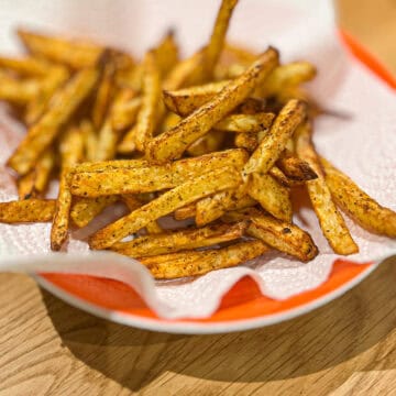 Air Fryer Cajun fries in a bowl.