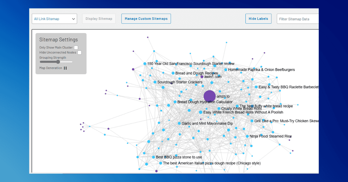 Link whisper visual sitemap screenshot.