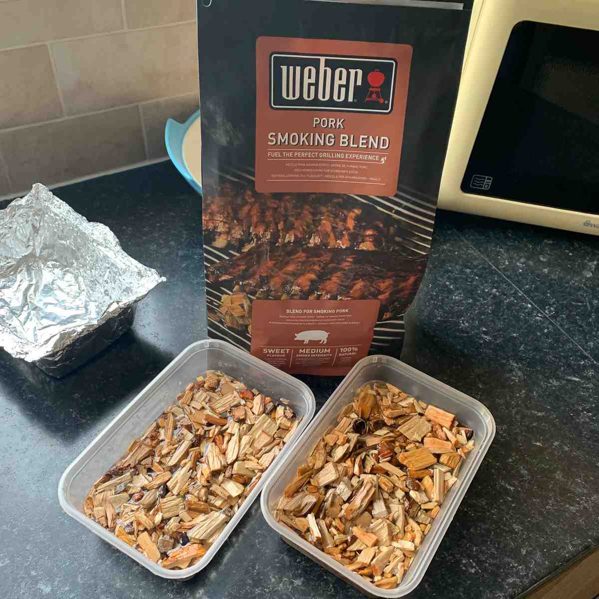 Smoking chips for BBQ smoker.