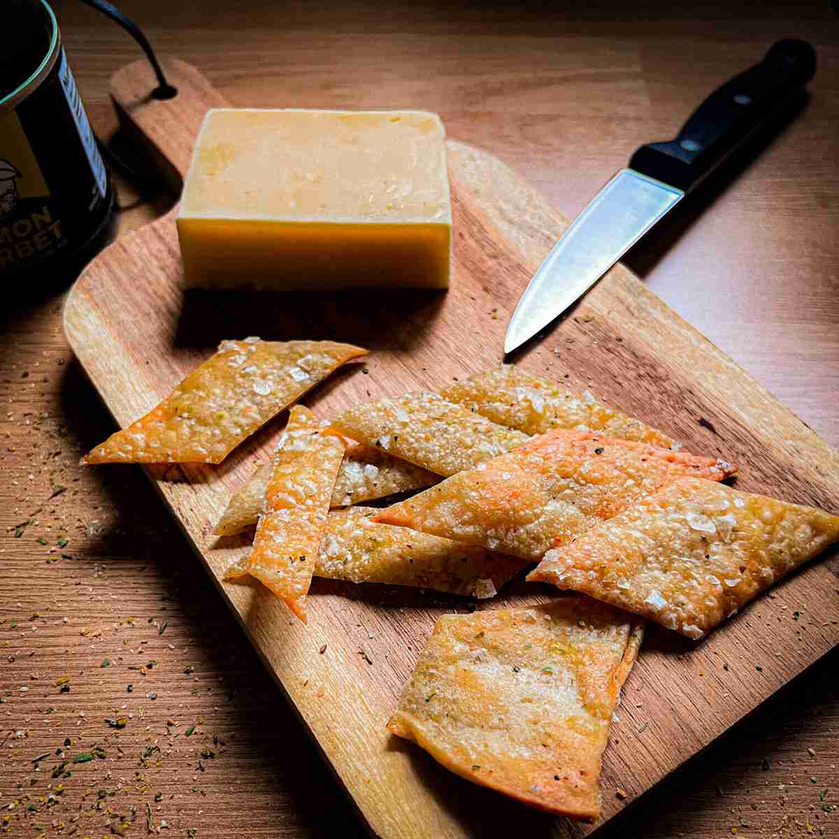 Sourdough bites on a charcuterie board.