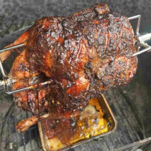 BBQ Roast duck on rotisserie