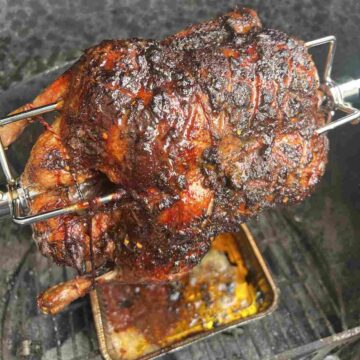 BBQ Roast duck on rotisserie
