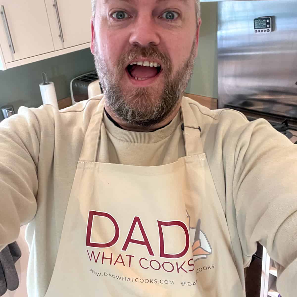 Dad What Cooks custom apron.