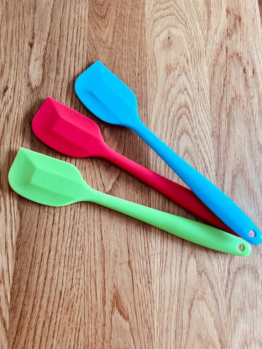 Three silicon spatulas.